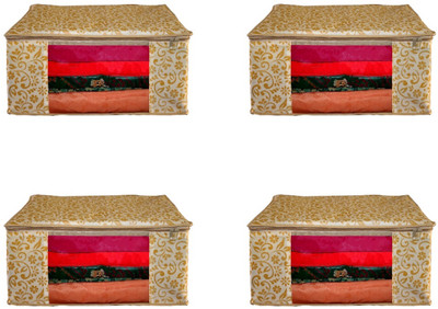 PRAHAN INTERNATIONAL Saree Cover Set of 4 P-1978005(Yellow)