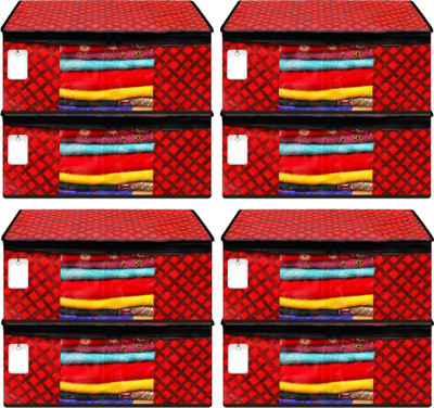 Sameer Enterprises Set of 8 Non Woven Fabric Saree Cover Red And Black Checks Printed Clothes Organizer For Wardrobe Set with Transparent Window (Red And Black) Casual Clothes Foldable Wardrobe Storage Organiser Beautiful Bag(Red, Black) Sameer Enterprises Set of 8 Non Woven Fabric Saree Cover Red And Black Checks Printed Clothes Organizer For Wardrobe Set with Transparent Window (Red And Black) Casual Clothes Foldable Wardrobe Storage Organiser Beautiful Bag(Red, Black)