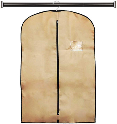 farhan bags Stylish Durable Water Resistant and Tear Resistant Non Woven Coat Covers/Suit Covers/Garment Bags Set Of 1(Brown)