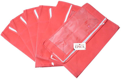 Epics Multiple Saree Cover Saree Cover Storage cover Wardrobe Organizers ep-SR-L-Red-6(Red)