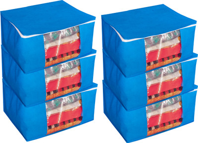 Aadhya Multipurpose Non Woven Saree Cover pack of 6 b(Blue)