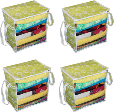 Ankit International AI_GFB_04  Designer Standard Size Non Woven Saree Cover Box Green Box Pack of 4 AI_GFB_04(Green)