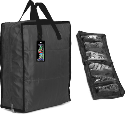Cool Buddyzz Shoe Organizer Bag for Travel & Storage | Foldable Polyester Shoe Cover for Men & Women Shoe_Bag_Grey(Grey)
