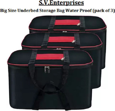 uhi 2 Nylon Bag With 2 Saree Cover Large Nylon Storage Bag Moisture Proof | Storage Box Organizer Wardrobe 107 DGC107(Red & Black)