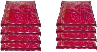 Aavni Single Multipurpose Parachute saree cover Pack of 8(Maroon)