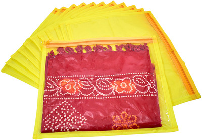 Ology Trendy Single Saree Cover Pack of 12 pc Material - Non - Woven Garment Cover Bag Keep saree/Suit/Travelling Pouch/garment covr 334(Yellow)