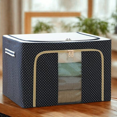 PelBart Space Saving Foldable Storage Box – 66L Steel Reinforced Dress Storage Bag Foldable 66L – Cloth Box with Steel Frame & Zipper Stackable Saree Bag with Durable Zip Closure(Multicolor) PelBart Space Saving Foldable Storage Box – 66L Steel Reinforced Dress Storage Bag Foldable 66L – Cloth Box with Steel Frame & Zipper Stackable Saree Bag with Durable Zip Closure(Multicolor)