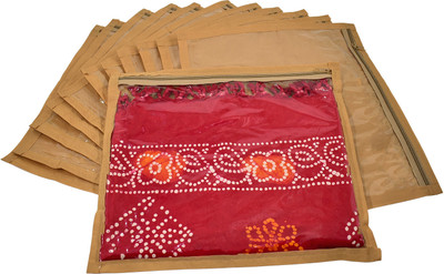 Ology Trendy Single Saree Cover Pack of 12 pc Material - Non - Woven Garment Cover Bag Keep saree/Suit/Travelling Pouch/garment covr 310(Dold)
