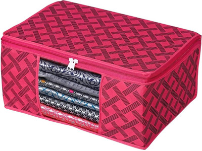 ANKIT INTERNATIONAL Saree Cover High-Quality Fancy Saree Cover Storage Bag For Wardrobe Organizer Garments Storage bags-Big in size checkered Printed saree covers Pack of 1(Red)