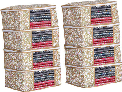 House of Common saree cover Set Of 8 Beige High Quality Non Woven With Window Saree cover/Wardrobe Storage Cover Storage Space Saver Multipurpose Bag/ Wardrobe Storage Organizer(Beige) House of Common saree cover Set Of 8 Beige High Quality Non Woven With Window Saree cover/Wardrobe Storage Cover Storage Space Saver Multipurpose Bag/ Wardrobe Storage Organizer(Beige)
