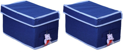 PETALS CASE organizer box Pack of 2 Organizer Box Pack of 2 organizer box Pack of 2(Dark Blue)