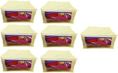 Aadhya Multipurpose Non Woven Saree Cover Pack of 7 k(Yellow)