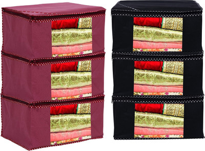 Ankit International AI_M3_B3_01 Saree Cover AI_M3_B3_01(Maroon, Black)
