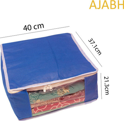 Ology High Quality Fancy Non-Woven Hight Saree Cover Garment storage bag Pack of 12 NSB00130(Blue)
