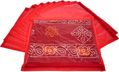 Ology Trendy Single Saree Cover Pack of 12 pc Material - Non - Woven Garment Cover Bag Keep saree/Suit/Travelling Pouch/garment covr 317(Red)