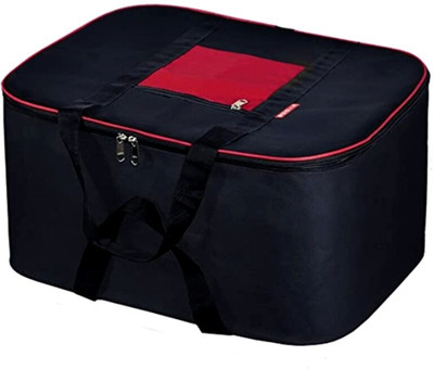 House of Common Storage Bag Moisture Proof Cloth Organizer For Saree,Luggage,Toys Designer Multi Combo Non Woven fabric saree cover/Travel bag/cloth Cover Storage Bag Nylon Big with Zippered Closure and Handle(Black)