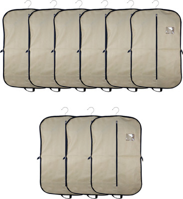 House of Common Stylish One Side Transparent Non Woven Coat/Suit/Blazer Cover Set of 9(Brown)