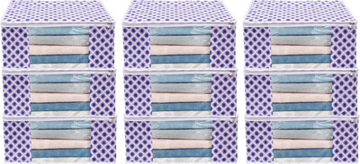 BB BACKBENCHERS High Quality Large Saree Cover With Double Zipper | Wardrobe Bag | Saree Cover Closet Organizer / Saree Bags For Wardrobe Organizer Clothes Premium Clothes Cover (Wedding Collection Gift) Blue star pack of 9(Blue)
