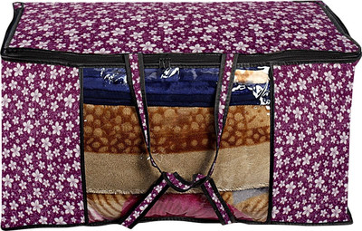 The Furnishing Tree Floral Pattern Blanket/Quilt Bag TFTBK71_S(Purple)