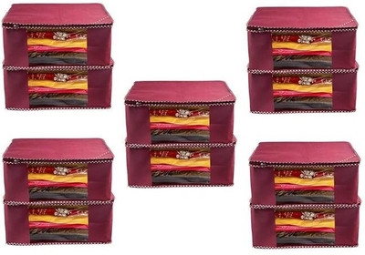 Farhan Enterprises High Quality Large Saree Cover With Double Zipper | Wardrobe Bag | Saree Cover Closet Organizer / Saree Bags For Wardrobe Organizer Clothes Premium Clothes Maroon Bag SCC_FBB_10(Maroon)