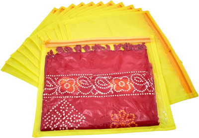 Ology Trendy Single Saree Cover Pack of 12 pc Material - Non - Woven Garment Cover Bag Keep saree/Suit/Travelling Pouch 174(Yellow)