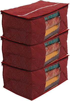 KUBER INDUSTRIES Hathkadi Design Cotton Saree Cover 44(Maroon)