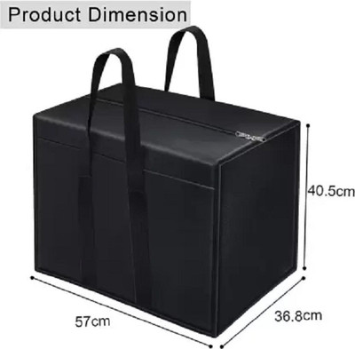uhi Underbed Storage Bag Foldable Large Bag Big Organizer for Clothes | Storage Box Organizer Wardrobe 283 DGC283(Black)