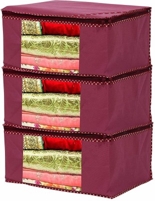 Jewar Mandi Sarees, Lehenga, Suit, Dress, & Accessories Non-Woven Garment Saree Covers/Clothes Storage Bag/Wardrobe Closet Organizer 10010(Maroon)