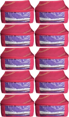 Aadhya Multipurpose Non Woven Designer Saree Cover Pack of 10(Pink)