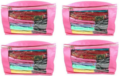 Aadhya Designer Designer 3 pcs SAREECOVERS c(Pink)