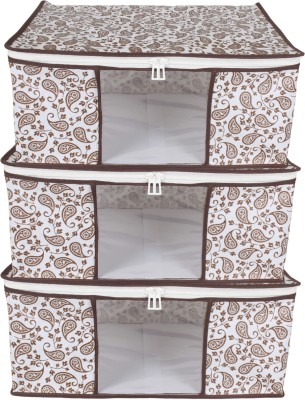 DULACCA D Cover DC 1 Saree Cover,Garment Cover,Cloth Cover,Clothes Organiser with Transparent Window D Cover D23(Brown)
