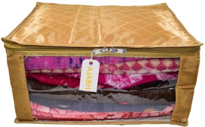 Ajabh Primium Quality Trendy Set - 1 Pieces Satin Gold Saree Cover Garment Cover Bag | Cloth Cover |Wardrobe Storage Organizer(Gold)