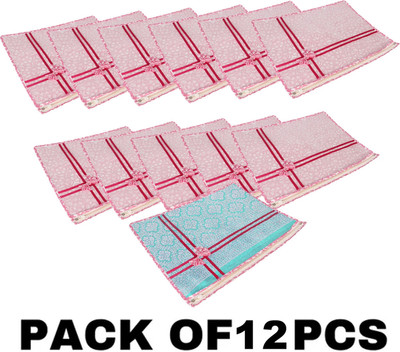 GRV Saree Covers 12 Set With Transparent Top pink Saree Cover 12 Set -Single-Transparent-Bow-Design-pink-Set-Of-12 pink(Pink)