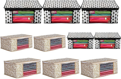 Turn Back Clothes Organizer For Wardrobe Storage Organizer For Saree | Shirts | Salwar Suit - Dress Organizer For Wardrobe Combo Pack Of 10(Multicolours)