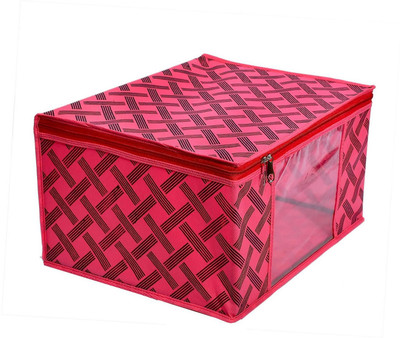 bapu creation 100 gsm Black stripe Maroon Background sari cover packof1(Maroon)