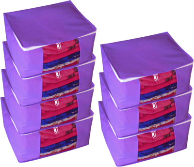 Aadhya Multipurpose Large Non Woven Saree Cover pack of 7(Purple)