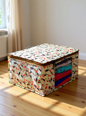 Amira Industries Saver Cover,Saree Cover, Cloth Organizer Wardrobe Organizer Cloth Safety Bag for Sarees ,Lahanga, Cloths,Suits,Pants Shirts Storage Space Pack Of 01(Beige)