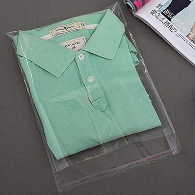 GrahLogy 12x16 (50Pcs) Reusable Plastic Polythene Bags for Clothes Plastic Polythene Bags Transparent(Transparent)