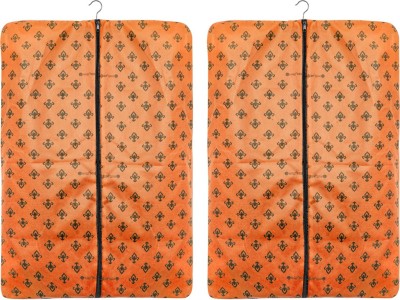 PrettyKrafts Coat hanger orgonizer Non Woven Men's Coat Balzer Cover Foldable Suit Cover with Flap Design shopsy_F1538HS_Orange2(Orange)
