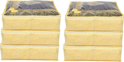 BB BACKBENCHERS Gs Non- Woven Saree Cover With Transparent Window Set Of 6(Yellow)