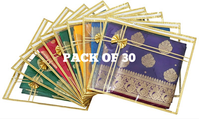 nuso Attractive Butterfly Design Transparent With Zip Suit Cover Gift Bag Cloth Storage (PACK OF 30) Premium Single Saree Cover(Gold)