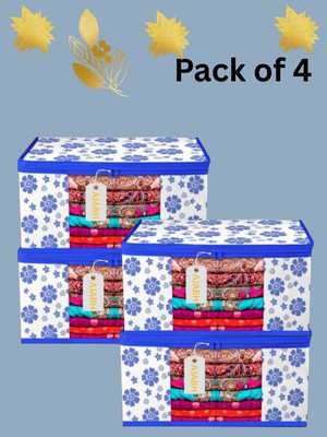 Ology Set Of 4Pcs Premium Saree Cover Keep saree/Suit/Travelling Pouch/garment covr 471(Blue)