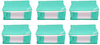 GULAFSHA INDUSTRIES Designer Non Woven Saree Cover set of 6 Pcs AI_006_PK06(Green)
