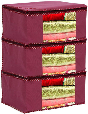 AUCRAFTSHOME High Quality Large Saree Cover With Double Zipper | Wardrobe Bag | Saree Cover Closet Organizer / Saree Bags For Wardrobe Organizer Clothes Premium Clothes AC (Wedding Collection Gift) Garment Pack of 03 F7773_SC_Large_82463459(Maroon) AUCRAFTSHOME High Quality Large Saree Cover With Double Zipper | Wardrobe Bag | Saree Cover Closet Organizer / Saree Bags For Wardrobe Organizer Clothes Premium Clothes AC (Wedding Collection Gift) Garment Pack of 03 F7773_SC_Large_82463459(Maroon)