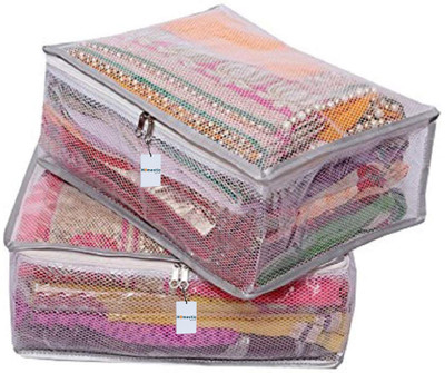 HOMESTIC by Kuber Industries Cloth Cover 2 Piece PVC Saree Bag (Transparent) 100000000022847_HT(Transparent)