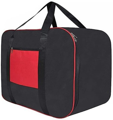 JoyeCrafts 1 Pack Moisture Proof Nylon Large Size Underbed Storage Bag For Clothes (54 x 46 x 28 cm) Rectangular(Black)