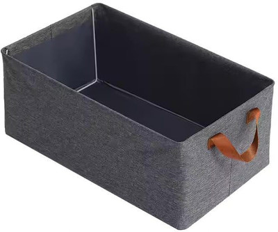 VRTREND 26L STORAGE BAG FOLDABLE VR 6 Household Wardrobe Cloth Storage Box Steel Frame Support Closet Storage Bin VR 6 Cover Boxes with Handles for Wardrobe Clothes, Sarees, Bed Sheet, Blanket VR 6(Grey)