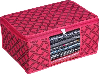 Ankit International Saree Cover High-Quality Fancy Saree Cover Storage Bag For Wardrobe Organizer Garment Storage bags-Big in size checkered Printed saree cover Pack of 1(Red)