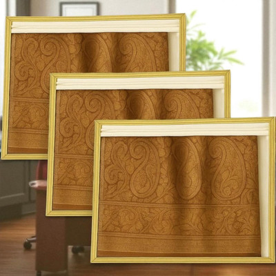 Rudrascape 10PCS Non-Woven Single Saree Cover Golden Colour, Transparent Saree 1379(Gold)