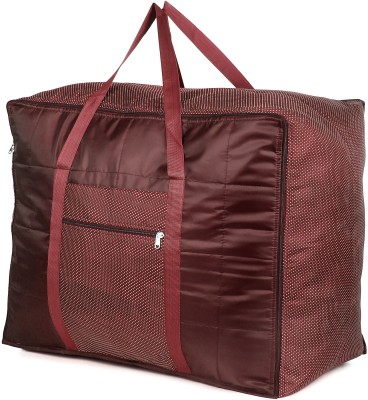 Peafowl BLANKETCOVER/HOUSEHOLD STORAGE BAG Double Bed Blanket Bag Cover/Saree Bag/Household Storage Bag COCOADOTblanketcover(Brown)